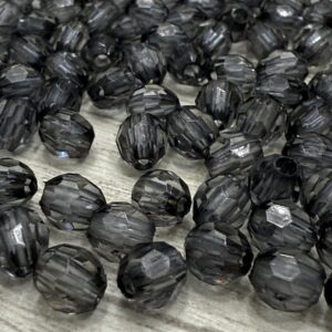 Cuentas bolitas facetadas 10mm 18042 gris