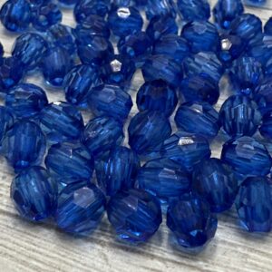 Cuentas bolitas facetadas 10mm 18048 azul