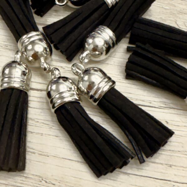 Borlitas de gamuza negro 18142