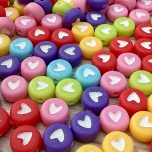 Corazón multicolor opaco con corazon blanco 18276-10-F