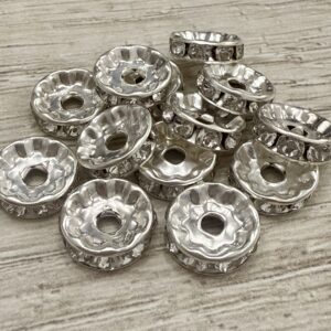 Rondel Strass Plateado 8mm 18307-8-E