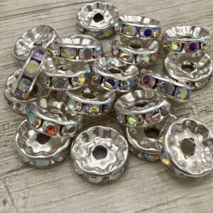 Rondel Strass AB Plateado 10 mm 18309-10-H
