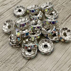 Rondel Strass AB Plateado 8mm 18303-8-G