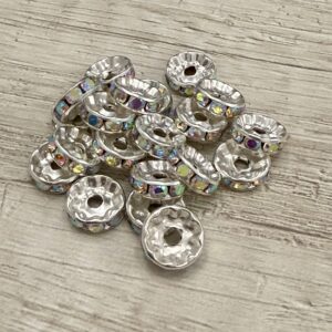 Rondel Strass AB Plateado 4 mm 17152-4-D