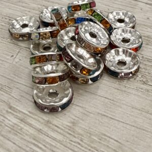 Rondel Strass MULTI Plateado 6mm 18299-6-E