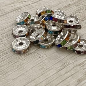 Rondel Strass MULTI Plateado 4 mm 18295-4-C