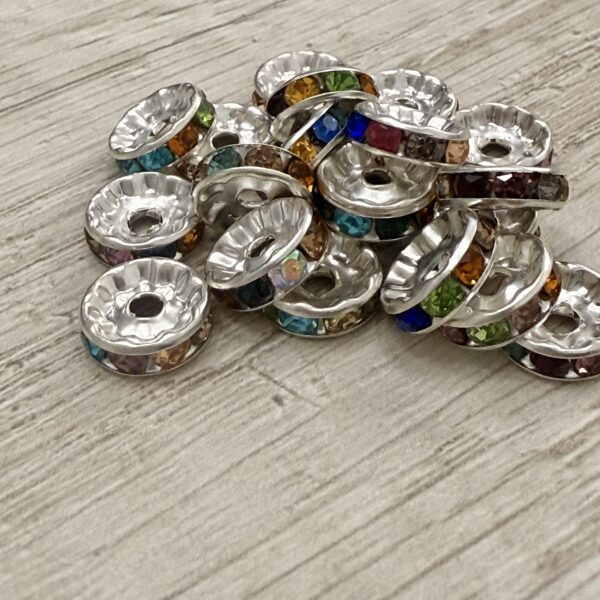 Rondel Strass MULTI Plateado 4 mm 18295-4-C