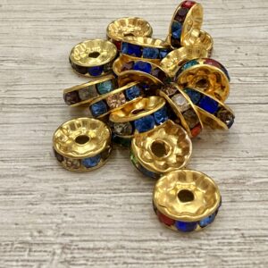 Rondel Strass MULTI Dorado 4 mm 17341-4-C