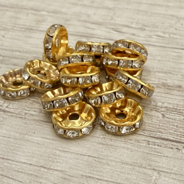 Rondel Strass Dorado 8mm 18306-8-E