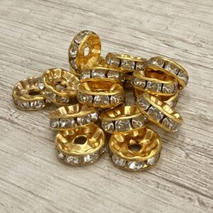Rondel Strass Dorado 10 mm 17154-10-F