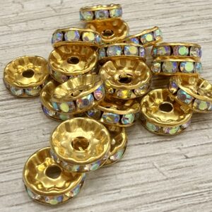 Rondel Strass AB Dorado 6mm 18296-6-F