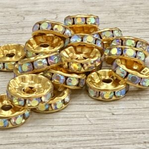 Rondel Strass AB Dorado 10 mm 18308-10-H