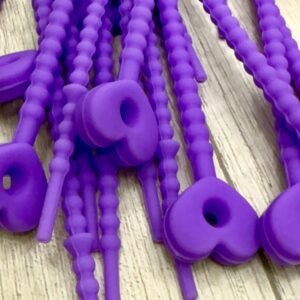 Pulsera de silicona Corazón violeta 18385-2-J