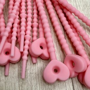 Pulsera de silicona Corazón rosa  18385-2-J