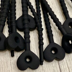 Pulsera de silicona Corazón negro 18385-2-J