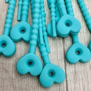Pulsera de silicona Corazón aqua 18385-2-J