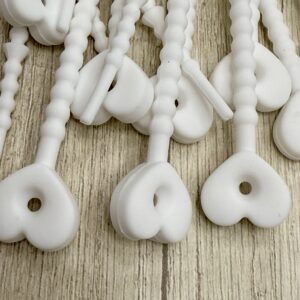 Pulsera de silicona Corazón blanco 18385-2-J