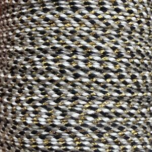 Cordón lurex Negro/gris/bco. 1mm 18388