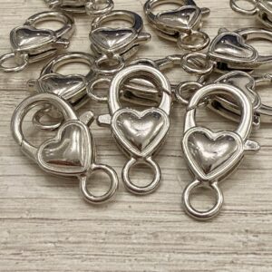 Mosqueton xl Niquel Corazón liso 18294-2H