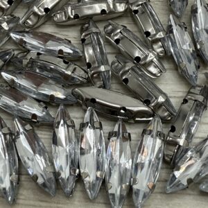Gema Navette cristal- 4 x 15 mm 17668