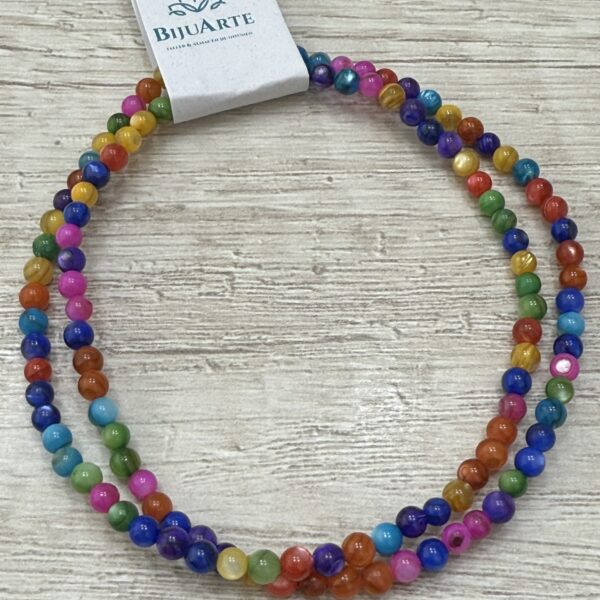 Tira Nacar  bolita Mix color 3MM 18471 - Imagen 2