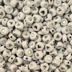 Pastillas blancas corazón plateado 18487 - F