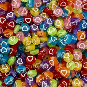 Pastillas traslúcidas  corazón blanco 18485