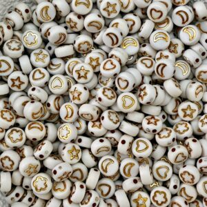 Pastillas blancas formas doradas 18487 - F