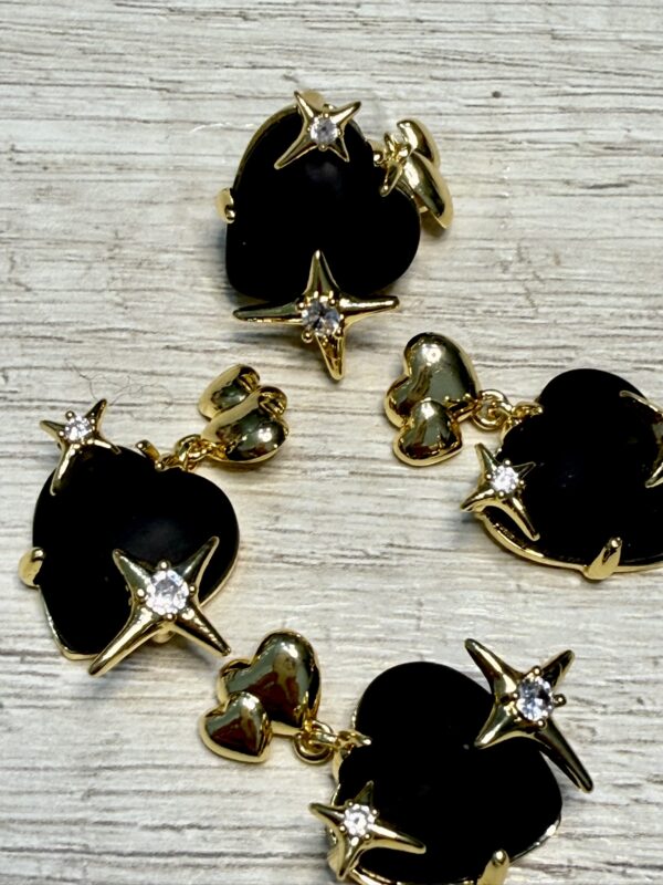 Dijes corazón  esmerilado negro18574-1 (copia) - Imagen 2