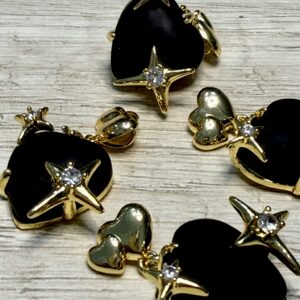 Dijes corazón  esmerilado negro18574-1 (copia)