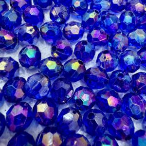 bolitas facetadas de acrílico 6mm AZUL AB 18679