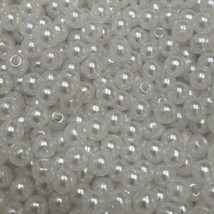 bolita de acrílico perlada blanca  3mm 18705