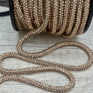 Cordón de strass cristal dorado18831