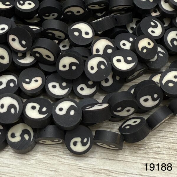 Pasante de fimo Yin Yang 19188