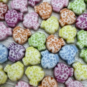 Cuentas peces colores pastel 19071