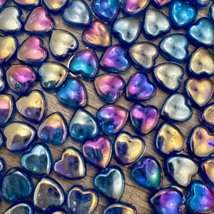 Cuenta corazón azul tornasol 19085