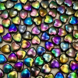 Cuenta corazón negro tornasol 19086