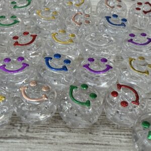 Cuentas Smile transparentes con color 19232