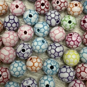 Pelota de futbol blanca con colores 16248