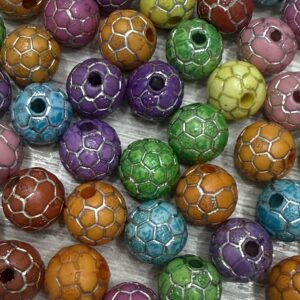 Pelota de futbol color con plateado 19252