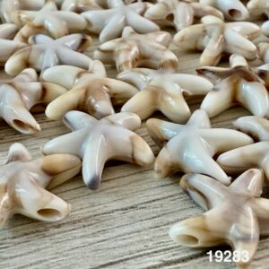 Cuentas marmoladas estrella mar pasantes 19283