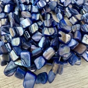 Tira de irregular de nacar natural azul 19542