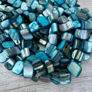 Tira de irregular de nacar natural celeste 19543