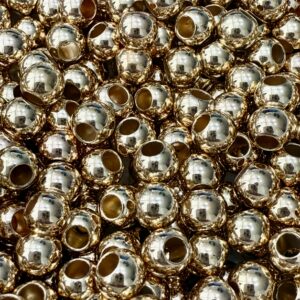 Bolita CCB pase ancho Dorado 6mm-19640