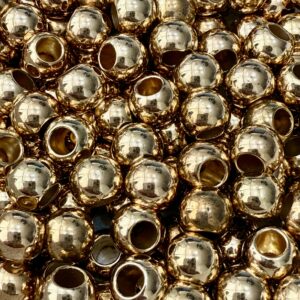 Bolita CCB pase ancho  Dorado 8mm-19641