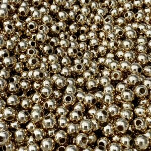 Bolita CCB pase ancho Dorado 4mm-19639