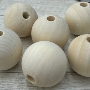 Cuenta madera natural 28mm 19692