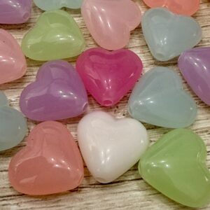 Cuentas corazón opalina 19777