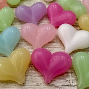 Cuentas corazón opalino 19778