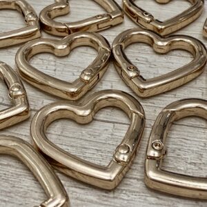 Mosquetón Corazón  Dorado 19813